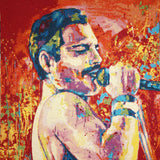 Garngefärbte Gobelin-Tafel 47 x 47 cm – FREDDIE MERCURY