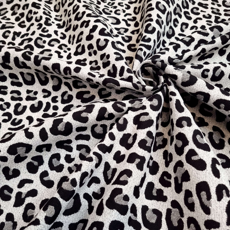 Jacquard-Möbelstoff H 140 cm – SCHWARZER LEOPARD