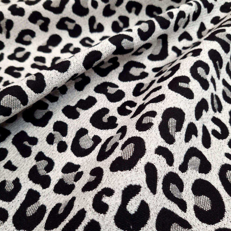 Jacquard-Möbelstoff H 140 cm – SCHWARZER LEOPARD