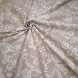 Tissu Mélange Coton Fond Rugueux H 280 cm - Pivoines