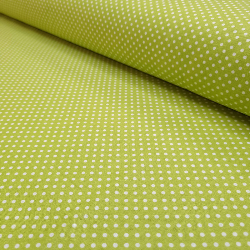 Cotone Fantasia H 290 cm - POIS VERDE KIWI