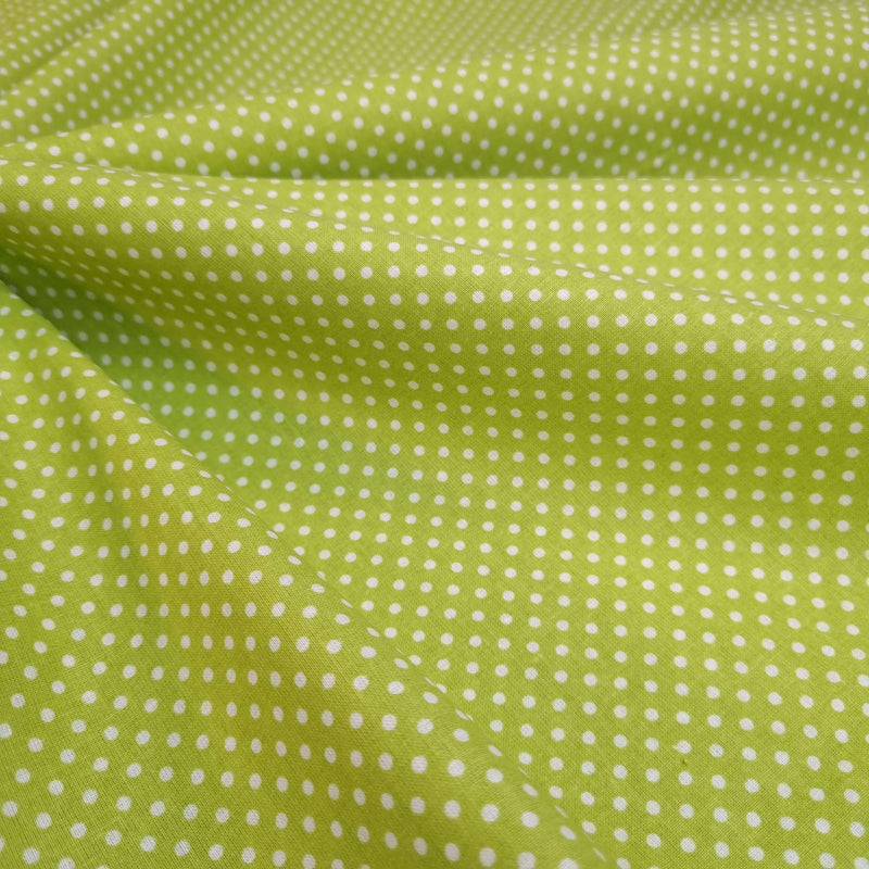 Cotone Fantasia H 290 cm - POIS VERDE KIWI