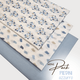 MINI PACK PIEDINI AZZURRO - 3 pezzi 70 x 100 cm