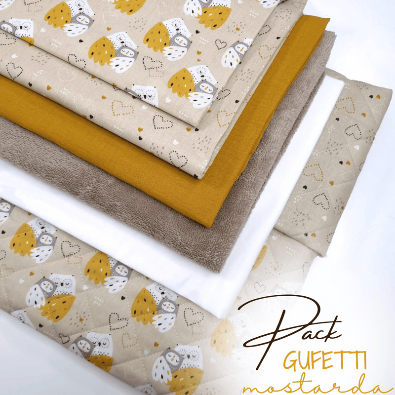 PACK GUFETTI MOSTARDA - 6 pezzi 70 x 100 cm