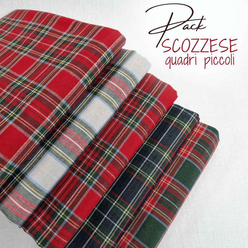 PACK SCOZZESE QUADRI PICCOLI - 5 pezzi 80 x 105 cm