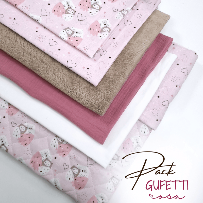 PACK CHOUETTE ROSE - 6 pièces 70 x 100 cm