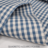 Collezione "Riga, quadretto e unito" H 180 cm - AZZURRO POLVERE