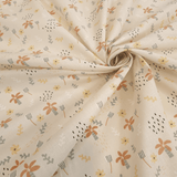 Tissu coton H 150 cm - CHOUETTES/MOUTARDE