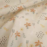 Tissu coton H 150 cm - CHOUETTES/MOUTARDE