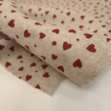 Pannolenci Stampato Little Love H 180 cm - LANA/CUORI BORDEAUX