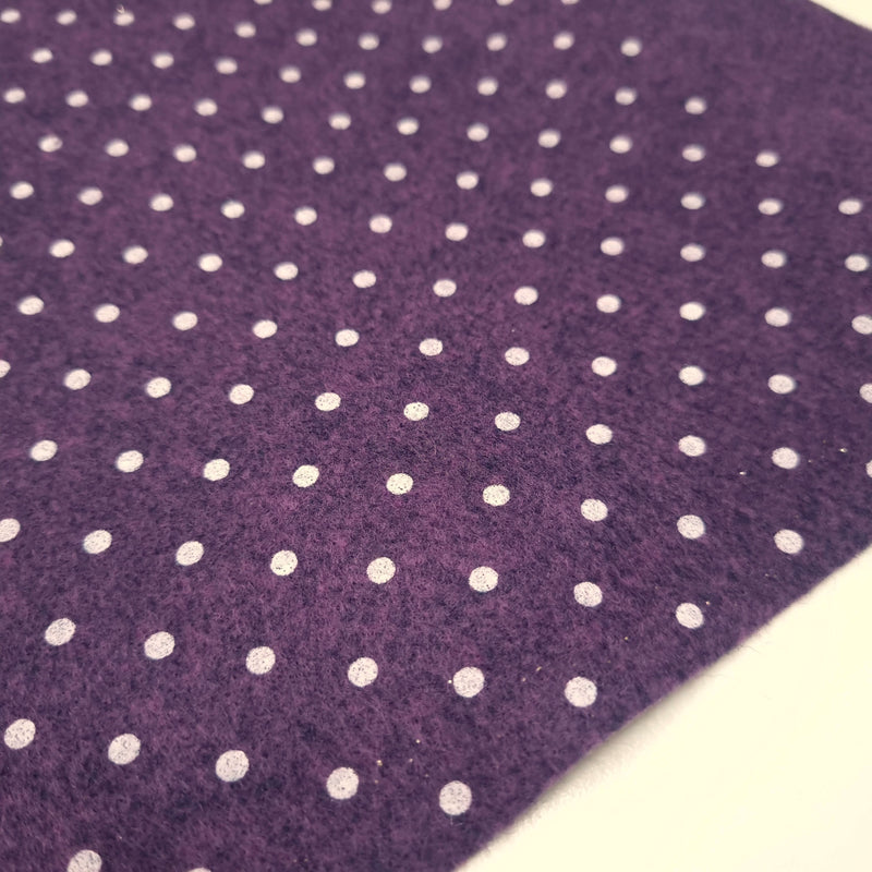 Pannolenci imprimé H 180 cm - AUBERGINE/POIS BLANC