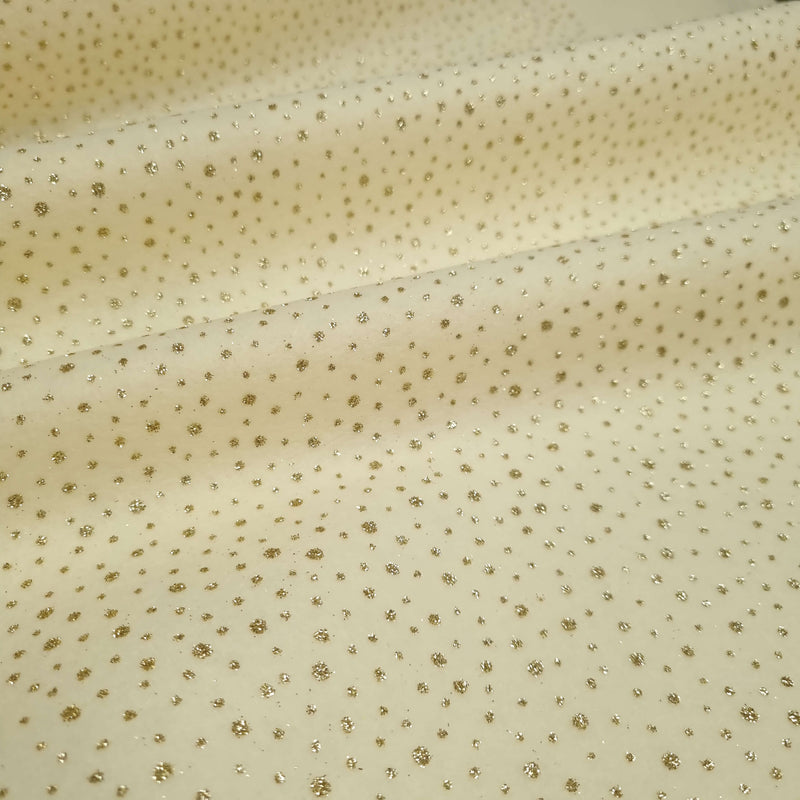 Pannolenci H 155 cm – CREME MIT GOLDKRISTALLEN