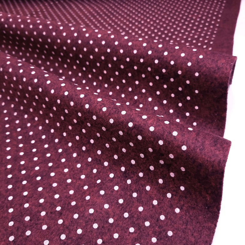 Bedruckte Pannolenci H 180 cm – PFLAUME/WEIß POLKA DOT