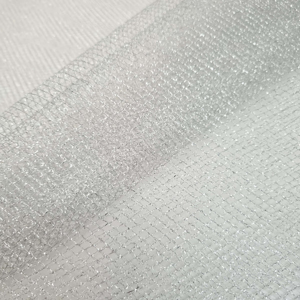 Tissu maille lurex H 150 cm - ARGENT