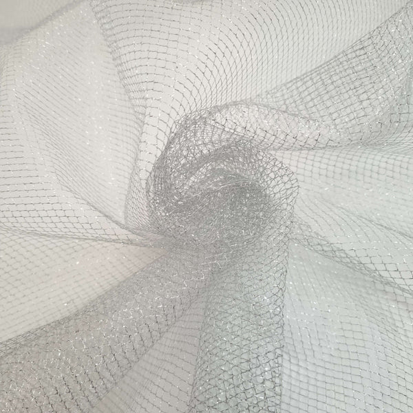 Tissu maille lurex H 150 cm - ARGENT