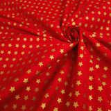 Cotone Natale H 140 cm - STELLE GRANDI ORO/ROSSO