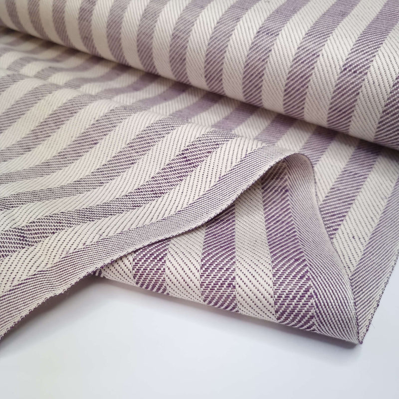 Asciugapiatti in Misto Lino H 58 cm - RIGHE VIOLETTO