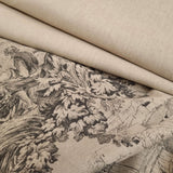 Tessuto Toile de Jouy H 280 cm - ANTRACITE/BEIGE