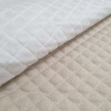 Trapuntato in misto cotone H 140 cm - GREZZO QUADRO PICCOLO/BEIGE