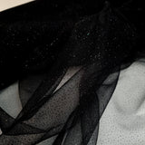 Tulle H 145 cm - NOIR/PAILLETTES