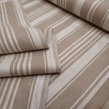 Baumwollstoff – STREIFEN/TAUPE – Mindestzuschnitt oder Vielfaches von 25 x 180 cm