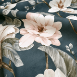 Tissu sans repassage MAGNOLIE FOND SAGE FONCÉ - H 160 cm