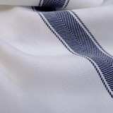 Tissu torchon chevrons H 60 cm - MARINO STRIPE BLANC