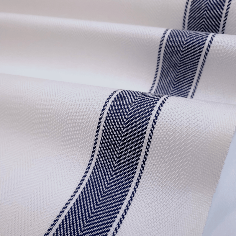 Fischgräten-Geschirrtuchstoff, H 60 cm – MARINO STRIPE WHITE