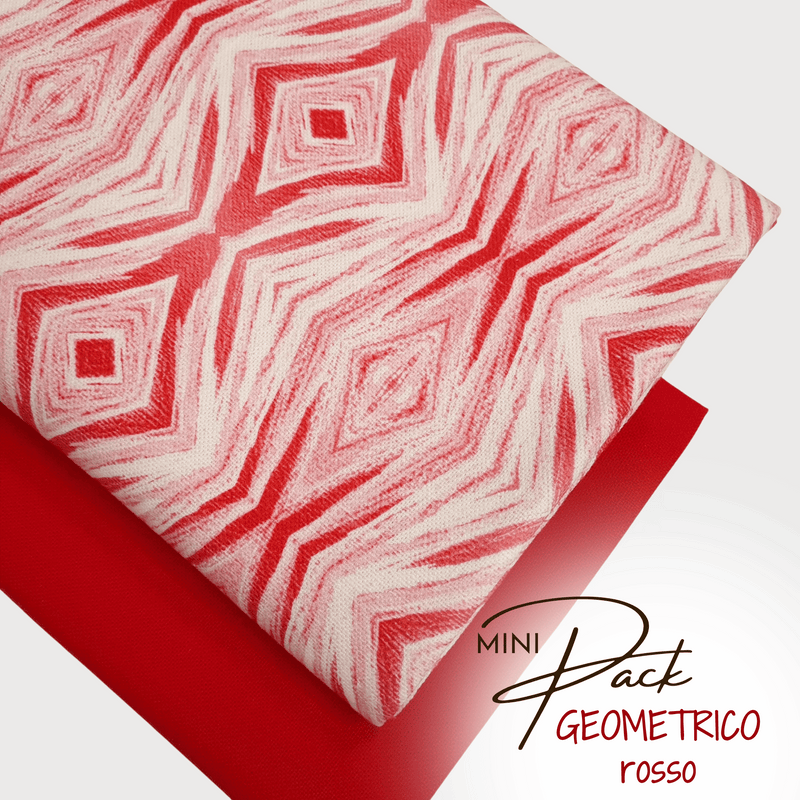 MINI PACK GEOMETRICO ROSSO - 2 pezzi