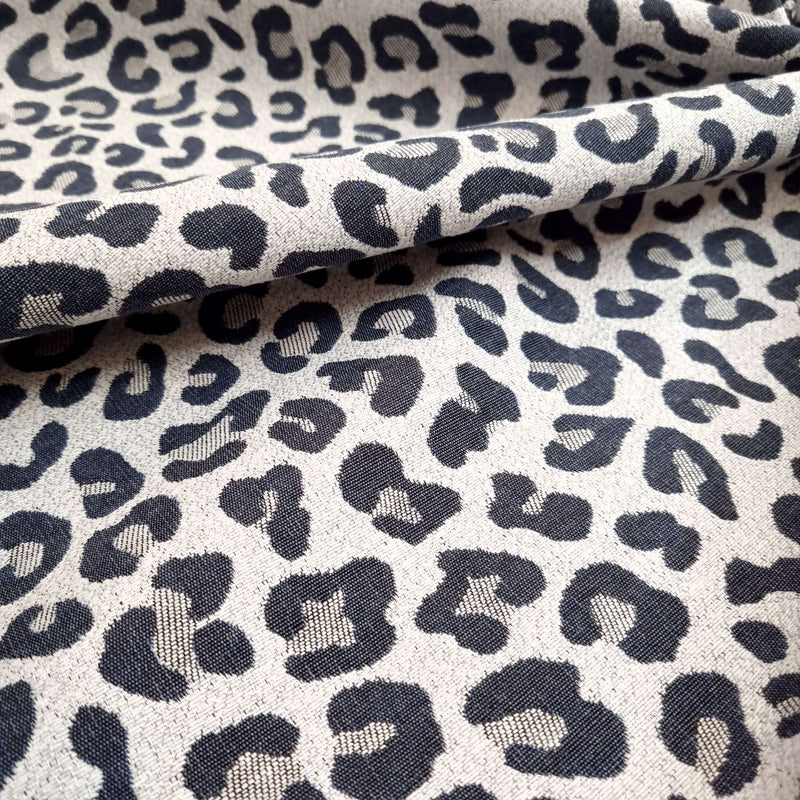 Jacquard-Möbelstoff H 140 cm – LEOPARD DENIM