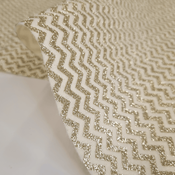 Pannolenci H 155 cm - PANNA ZIG ZAG GLITTER ORO