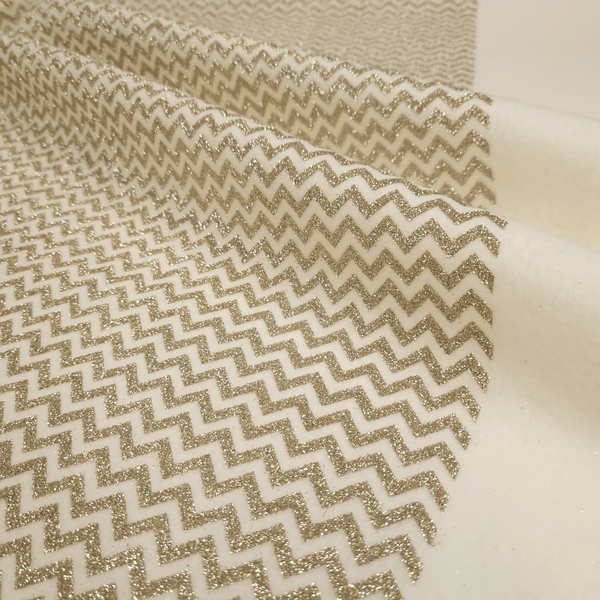 Pannolenci H 155 cm - PANNA ZIG ZAG GLITTER ORO