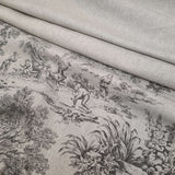 Toile de Jouy-Stoff H 280 cm – ANTHRAZIT/GRAU