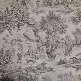 Tissu Toile de Jouy H 280 cm - ANTHRACITE/GRIS