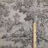 Tessuto Toile de Jouy H 280 cm - ANTRACITE/GRIGIO