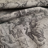 Tessuto Toile de Jouy H 280 cm - ANTRACITE/GRIGIO