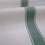 Tissu torchon chevrons H 60 cm - RAYURE VERT BLANC