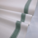 Tissu torchon chevrons H 60 cm - RAYURE VERT BLANC