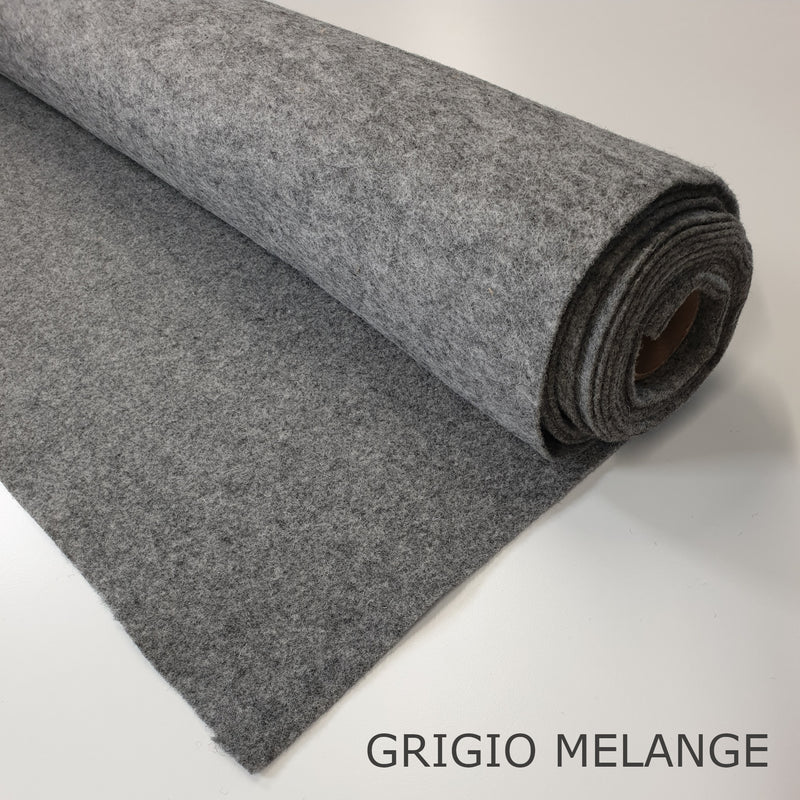 Feltro Lana H 150 cm - TONALITA' GRIGIO/NERO