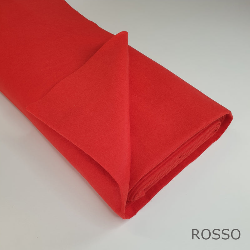 Pannolenci teinte Rouge - coupe minimum ou multiples de 25 x 180 cm