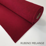 Feutre de laine rouge - coupe minimum ou multiples de 25 x 150 cm