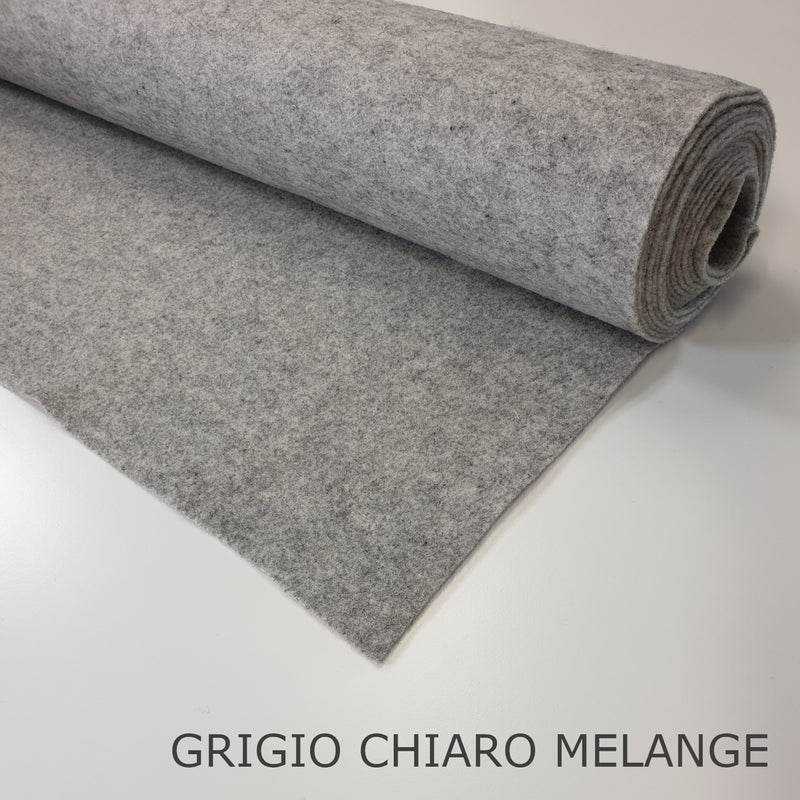 Feltro Lana H 150 cm - TONALITA' GRIGIO/NERO