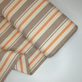 Tessuto cotone tinto in filo H 180 cm - RIGA NOCCIOLA/ARANCIO