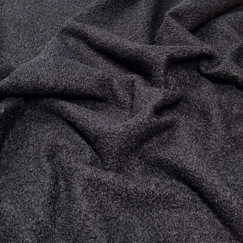 Ricciolino BOUCLE' Stoff H 140 cm – SCHWARZ