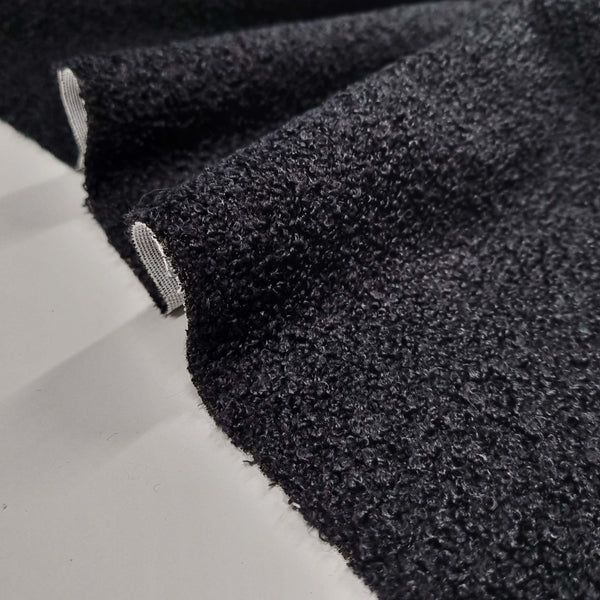 Tissu Ricciolino BOUCLE' H 140 cm - NOIR