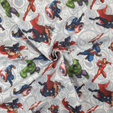 Impression numérique Enfant en coton - AVENGERS - coupe minimum ou multiples de 25 x 150 cm