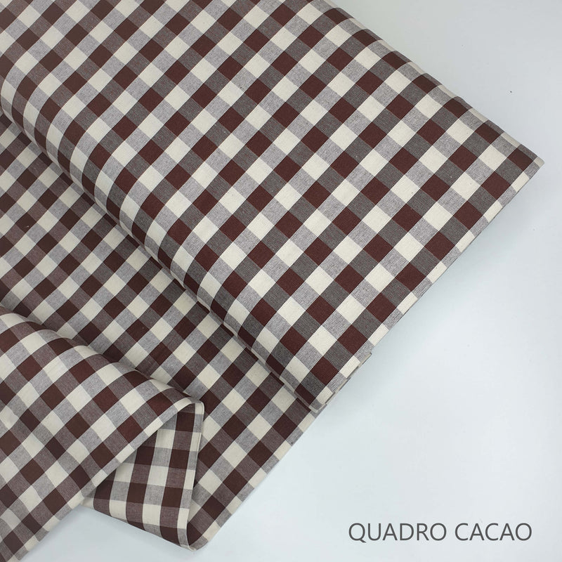 Collezione "Riga, quadretto e unito" H 180 cm - CACAO