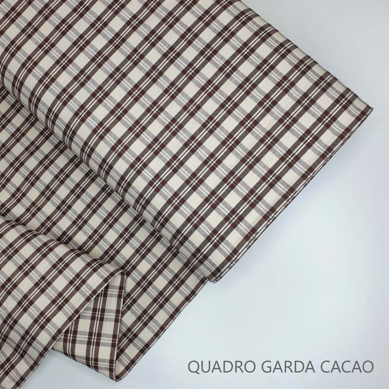 Collezione "Riga, quadretto e unito" H 180 cm - CACAO