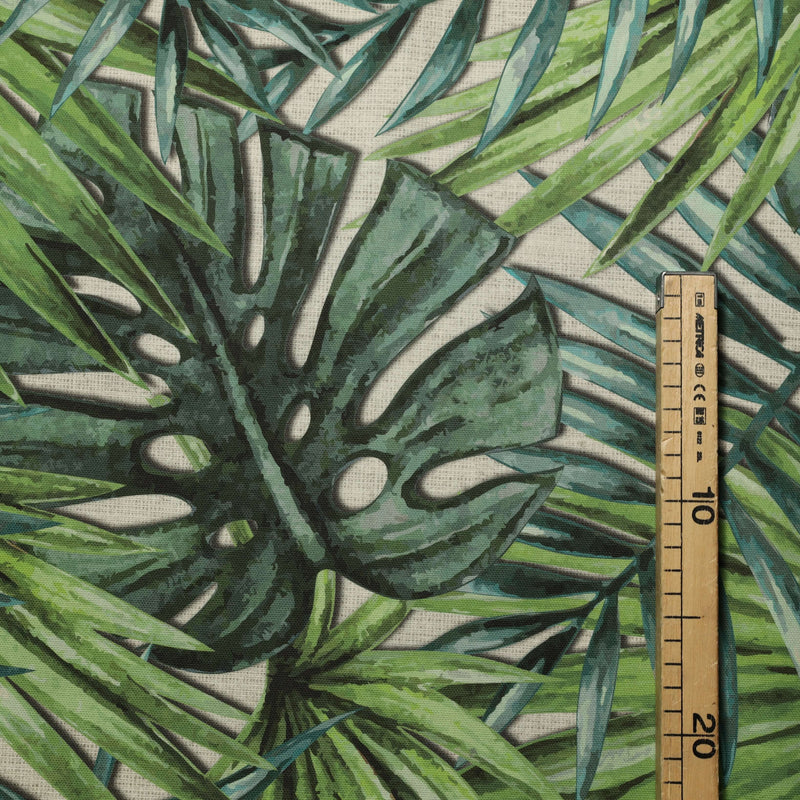 Panama Digital Fund Cotton - VERT TROPICAL - coupe minimum ou multiples de 25 x 280 cm