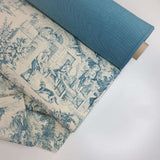 Tissu Toile de Jouy H 280 cm - PAPIER SUCRE/ECRU